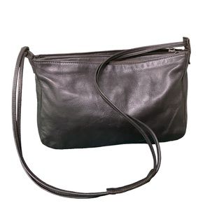 Leather Bag Purse Vintage Made In USA Brown Boho Minimalist